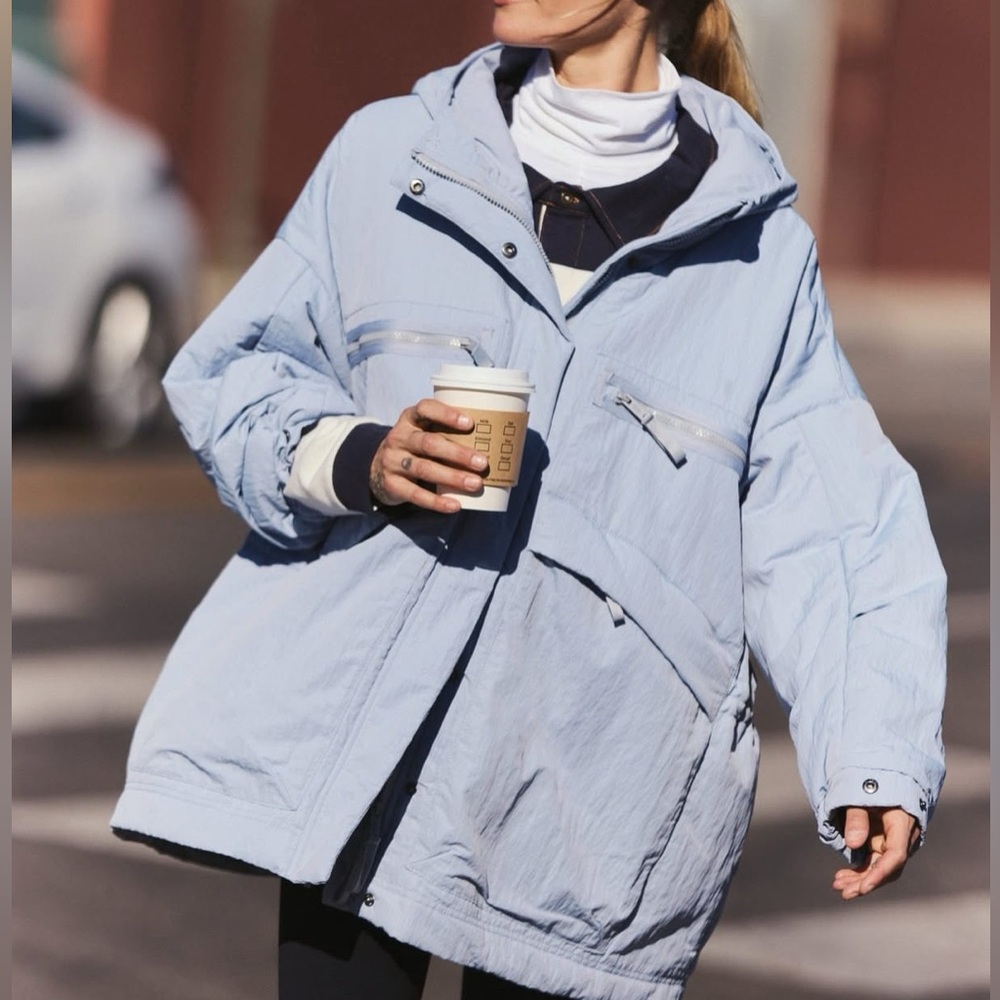 Free People FP Movement BlueBillie Boxy Lightweight Insulated Jacket Oversized